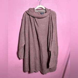 Torrid Mauve Turtleneck Sweater Dress/Tunic NWT